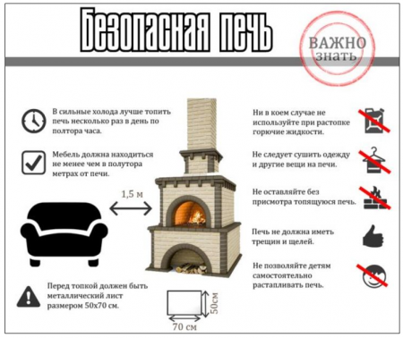 Безопасная печь