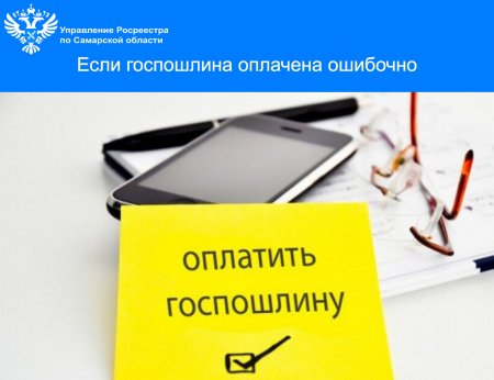 Если госпошлина оплачена ошибочно